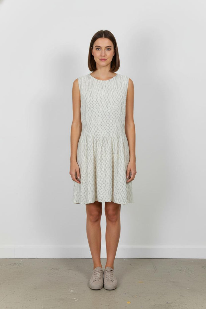 Robe Courte Écrue à Pois Bleus - Taille XL/42 de la marque Comptoir des Cotonniers | PARAD104637 - Vendu par Paradigme - Image 1