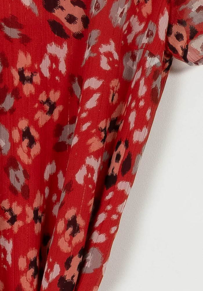 Robe Portefeuille Rouge et Noir - Taille S/36 de la marque IKKS | PARAD104642 - Vendu par Paradigme - Image 3