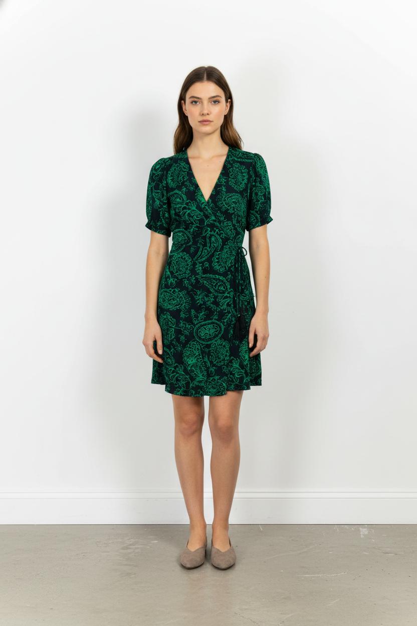 Robe Verte et Noire - Taille L/40 de la marque La Fée Maraboutée | PARAD104645 - Vendu par Paradigme - Image 1