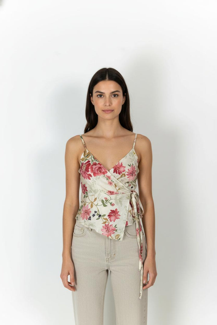 Débardeur Blanc et Rouge - Taille S/36 de la marque Tara Jarmon | PARAD104647 - Vendu par Paradigme - Image 1