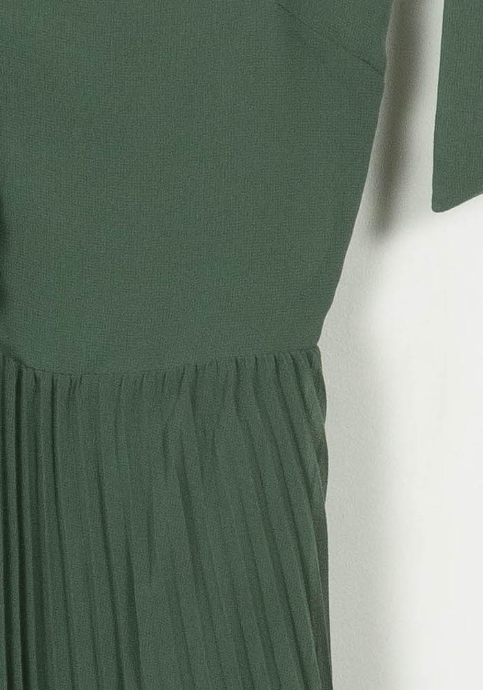 Robe Plissée Verte - Taille XS/34 de la marque Sézane | PARAD104653 - Vendu par Paradigme - Image 3