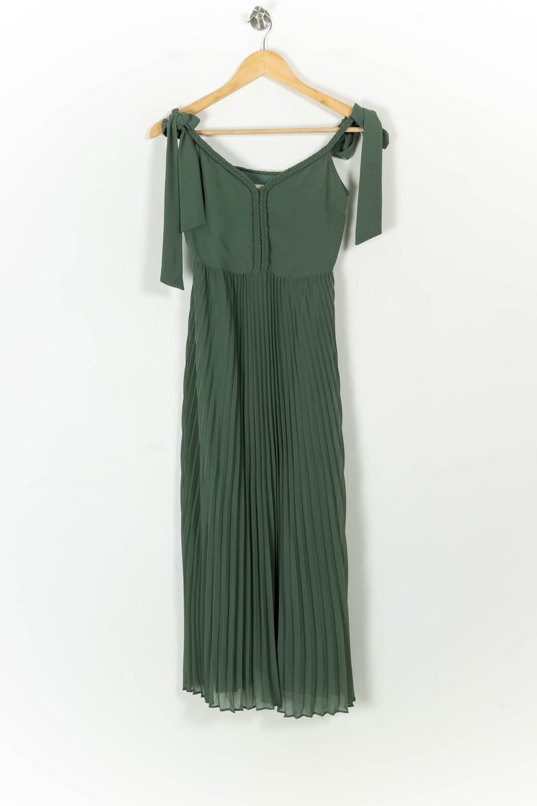 Robe Plissée Verte - Taille XS/34 de la marque Sézane | PARAD104653 - Vendu par Paradigme - Image 2