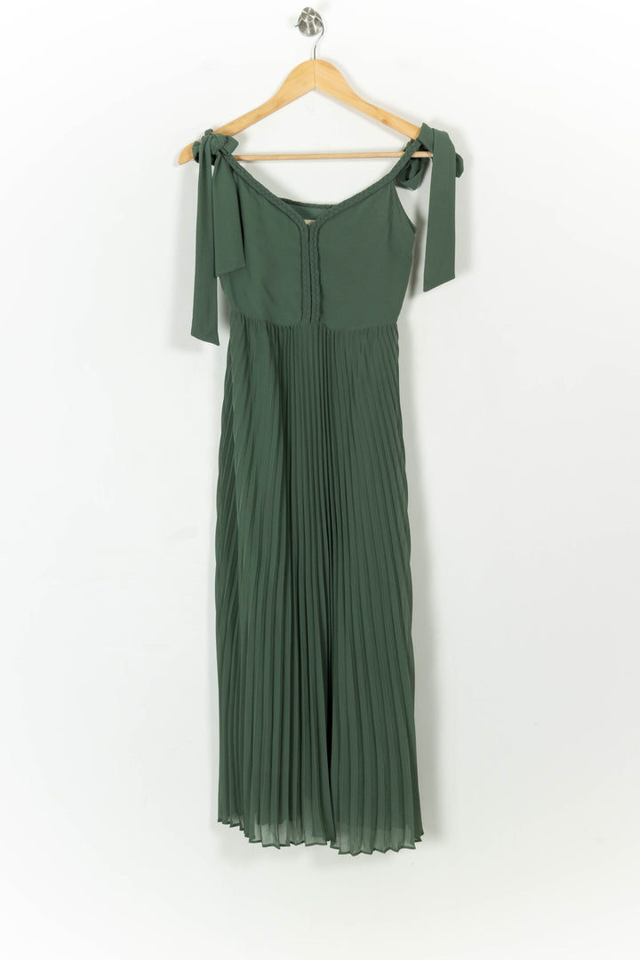 Robe Plissée Verte - Taille XS/34 de la marque Sézane | PARAD104653 - Vendu par Paradigme - Image 2