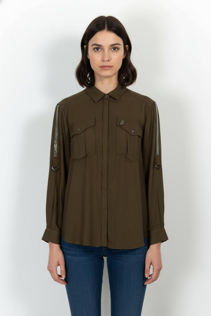 Chemise Verte - Taille S/36 de la marque IKKS | PARAD104671 - Vendu par Paradigme - Image 1