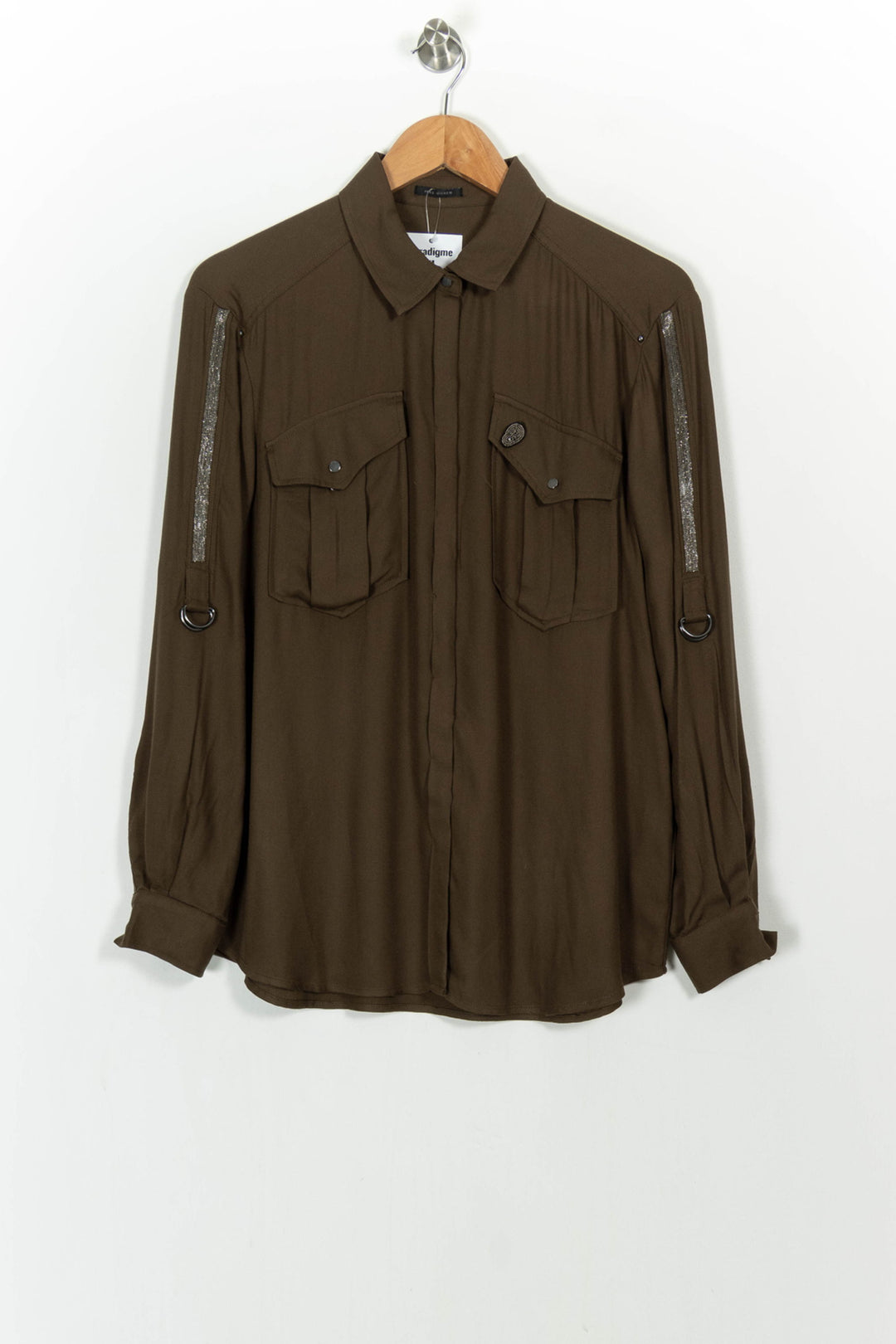 Chemise Verte - Taille S/36 de la marque IKKS | PARAD104671 - Vendu par Paradigme - Image 2