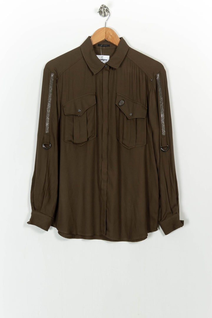 Chemise Verte - Taille S/36 de la marque IKKS | PARAD104671 - Vendu par Paradigme - Image 2