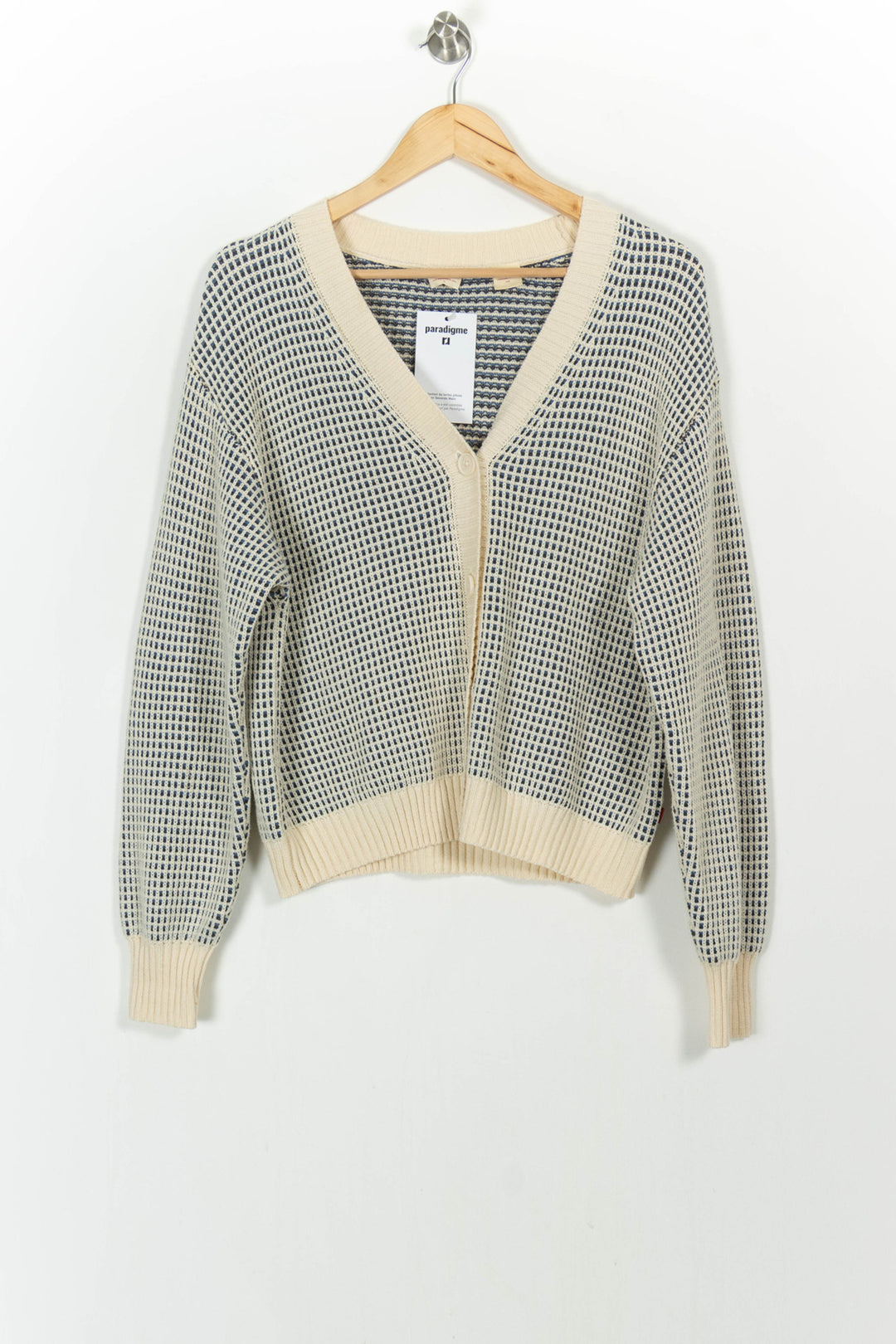 Cardigan Blanc et Bleu - Taille L/40 de la marque Levi's | PARAD104676 - Vendu par Paradigme - Image 2