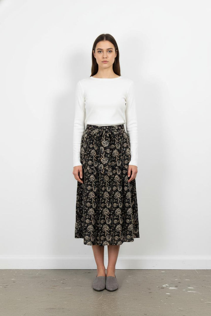 Jupe Midi Noire et Beige - Taille XL/42 de la marque Maison 123 | PARAD104678 - Vendu par Paradigme - Image 1