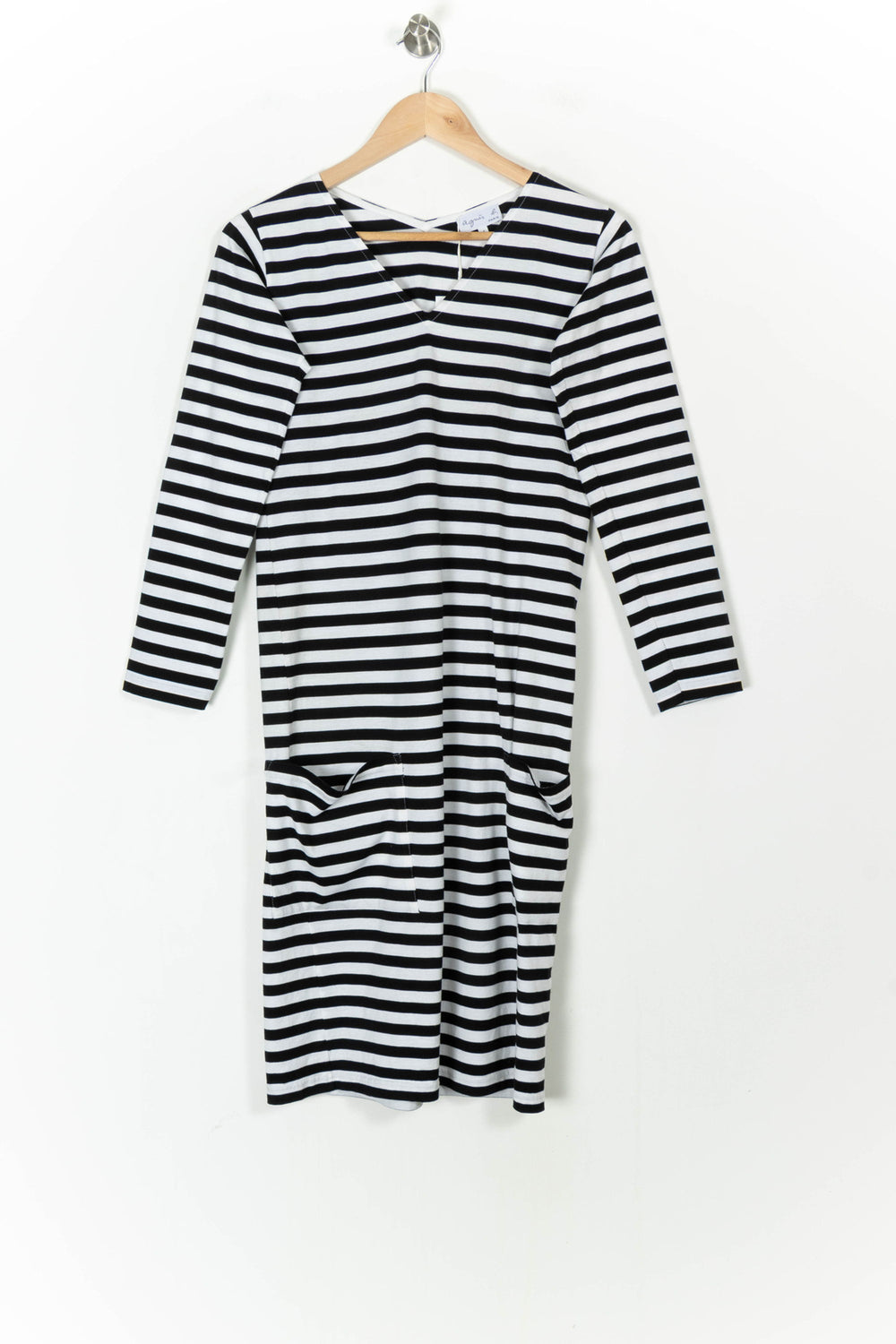 Robe Longue Noire et Blanche - Taille S/36 de la marque Agnès b. | PARAD104682 - Vendu par Paradigme - Image 2