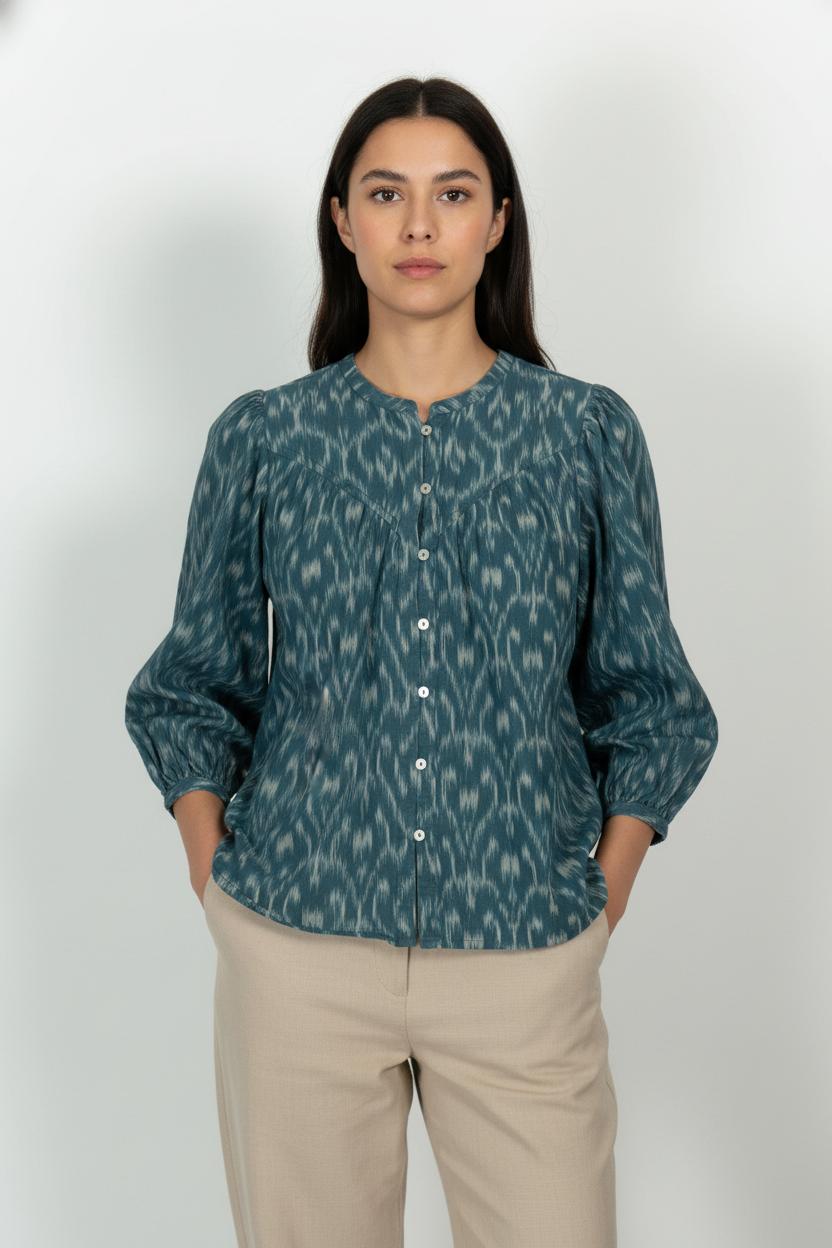 Blouse Bleue et Blanche - Taille S/36 de la marque Maison 123 | PARAD104685 - Vendu par Paradigme - Image 1