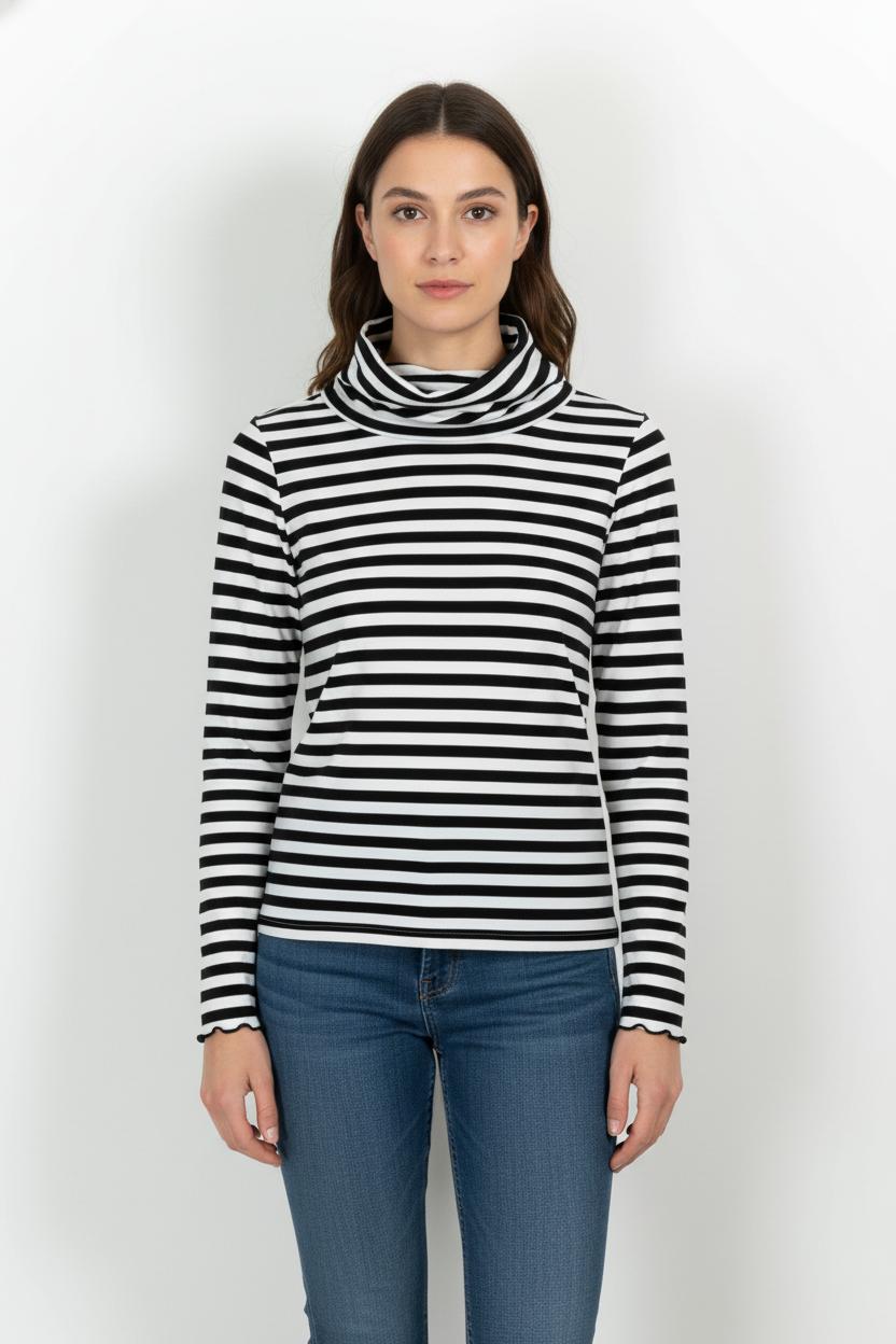 Pull Noir et Blanc - Taille L/40 de la marque Agnès b. | PARAD104686 - Vendu par Paradigme - Image 1