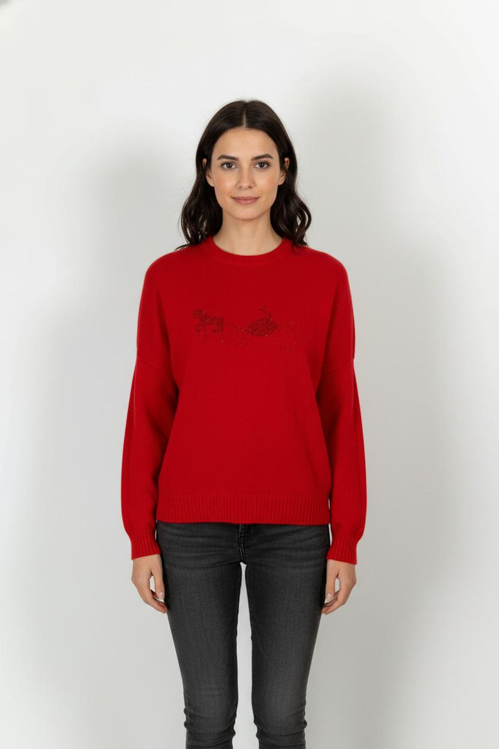 Pull Rouge - Taille S/36 de la marque Weill | PARAD104688 - Vendu par Paradigme - Image 1