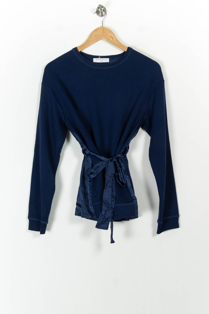 Sweatshirt Bleu - Taille S/36 de la marque Sandro | PARAD104691 - Vendu par Paradigme - Image 2