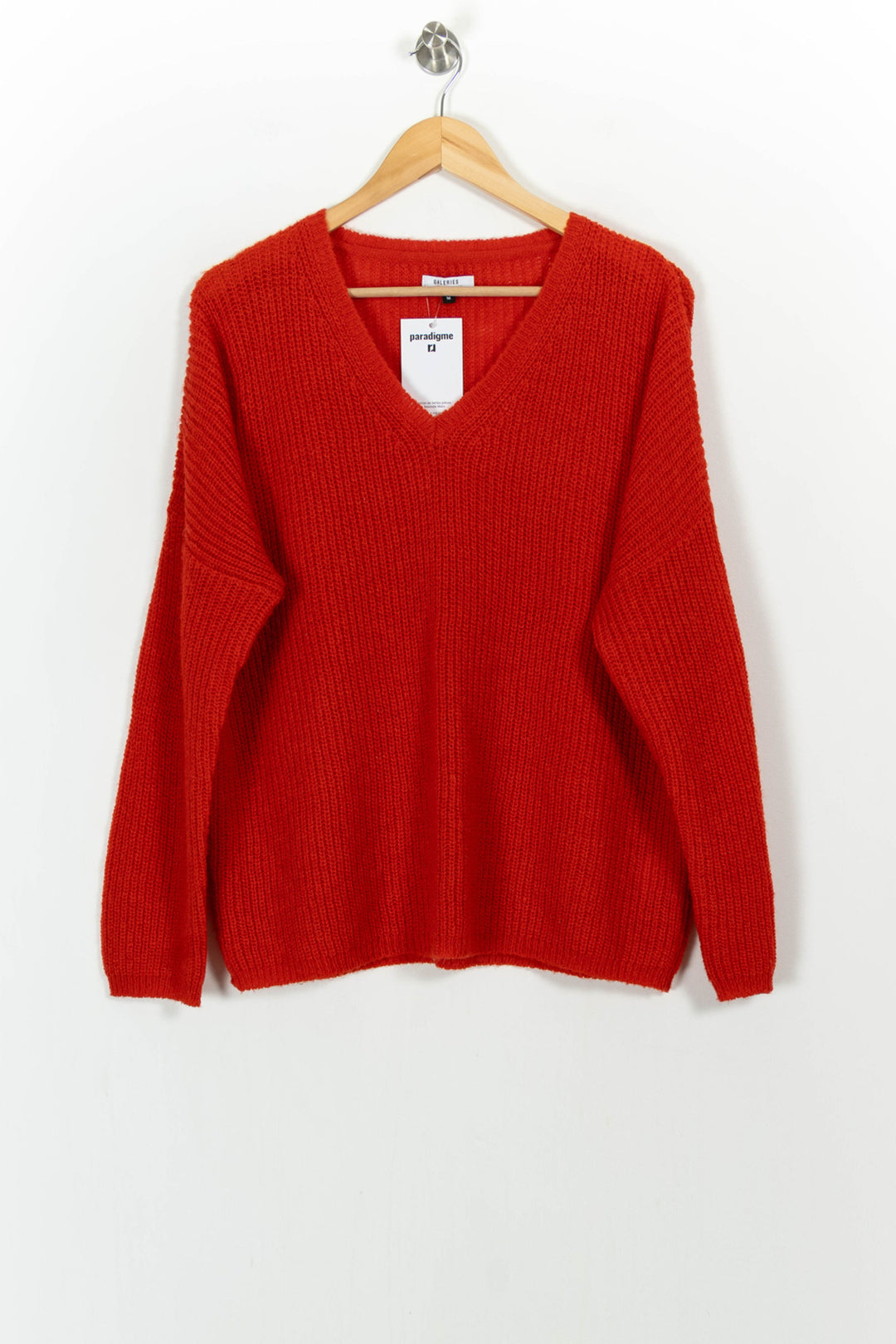 Pull Rouge - Taille M/38 de la marque Galeries Lafayette | PARAD104697 - Vendu par Paradigme - Image 2