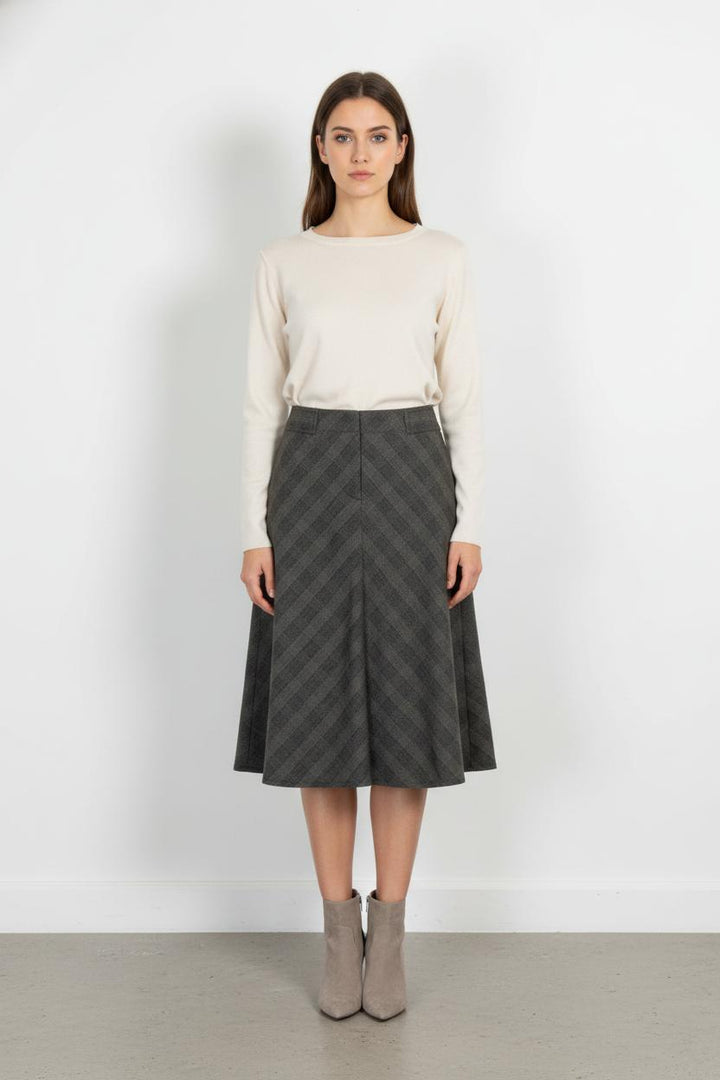 Jupe Midi Grise - Taille S/36 de la marque Gerard Darel | PARAD104699 - Vendu par Paradigme - Image 1