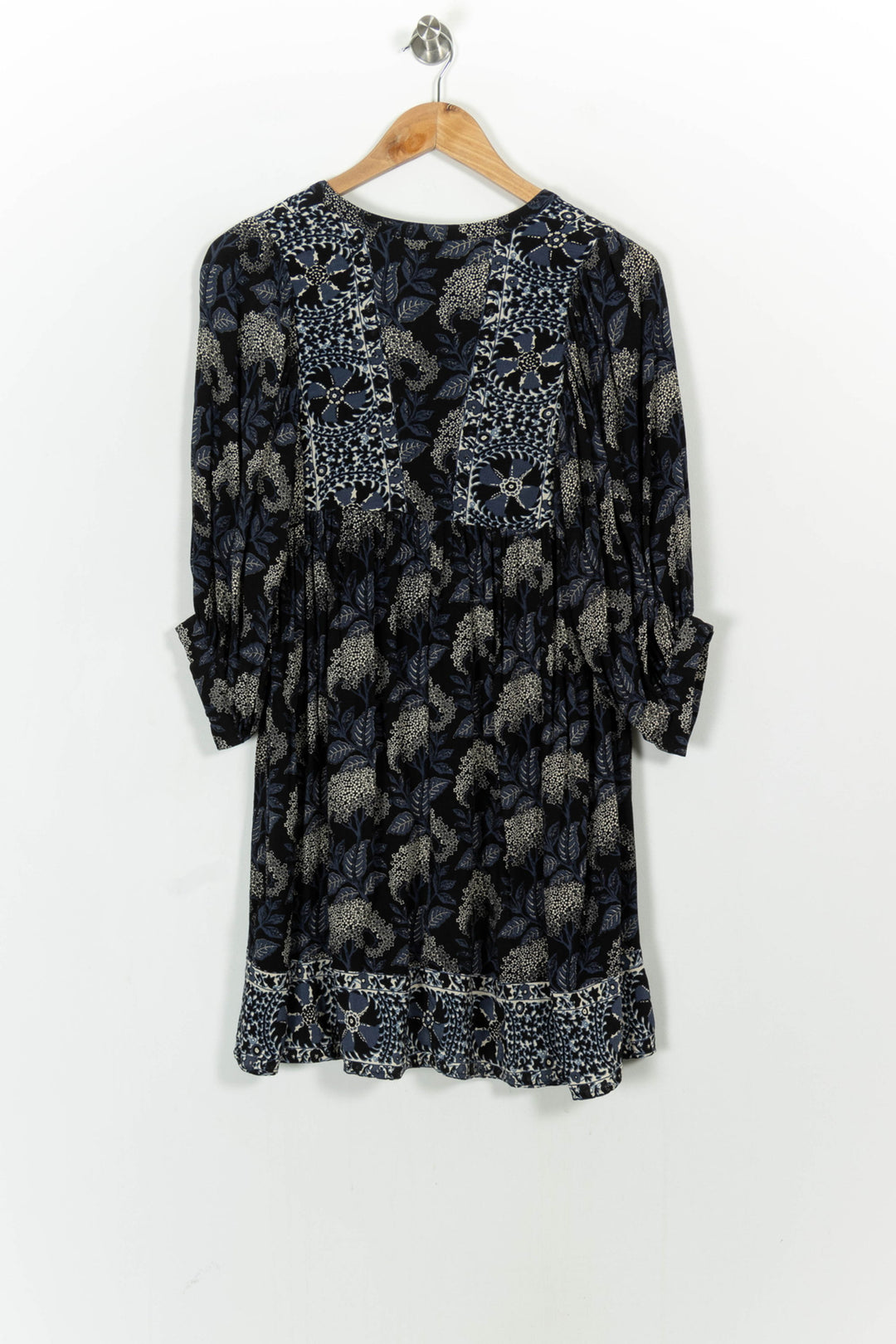 Robe Courte Bleue et Beige - Taille XS/34 de la marque ba&sh | PARAD104703 - Vendu par Paradigme - Image 4