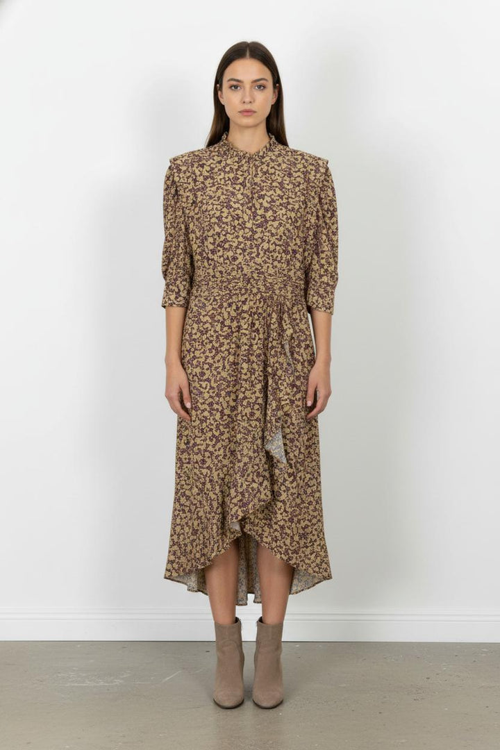 Robe Longue Jaune et Violette - Taille S/36 de la marque ba&sh | PARAD104711 - Vendu par Paradigme - Image 1