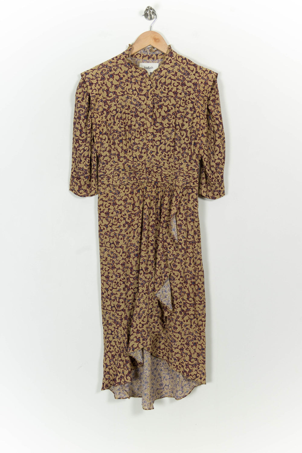 Robe Longue Jaune et Violette - Taille S/36 de la marque ba&sh | PARAD104711 - Vendu par Paradigme - Image 2