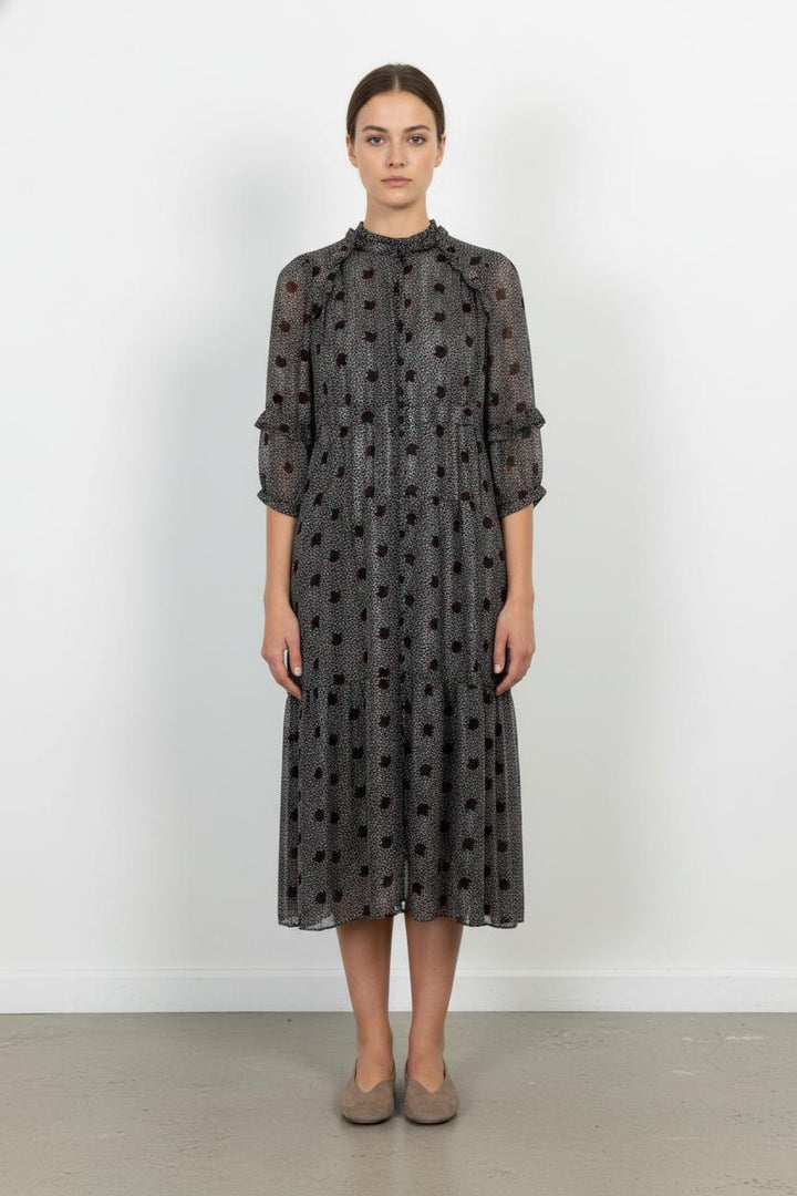 Robe Longue Noire et Blanche - Taille S/36 de la marque ba&sh | PARAD104713 - Vendu par Paradigme - Image 1