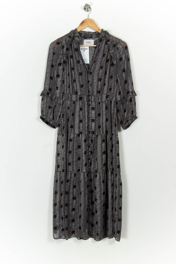Robe Longue Noire et Blanche - Taille S/36 de la marque ba&sh | PARAD104713 - Vendu par Paradigme - Image 2