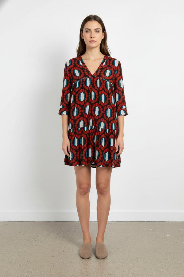 Robe Midi Bordeaux et Bleu - Taille XS/34 de la marque ba&sh | PARAD104715 - Vendu par Paradigme - Image 1