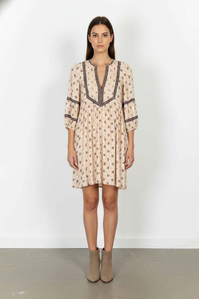 Robe Courte Beige - Taille XS/34 de la marque ba&sh | PARAD104716 - Vendu par Paradigme - Image 1