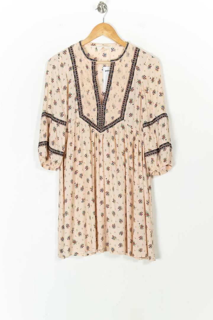 Robe Courte Beige - Taille XS/34 de la marque ba&sh | PARAD104716 - Vendu par Paradigme - Image 2