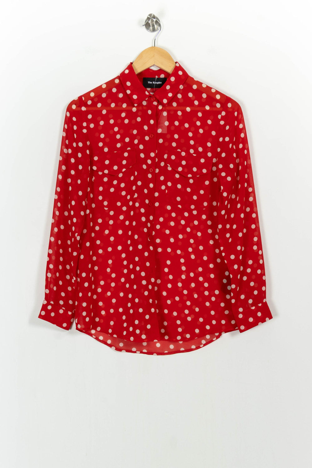 Chemise Rouge et Blanche - Taille XS/34 de la marque The Kooples | PARAD104717 - Vendu par Paradigme - Image 2