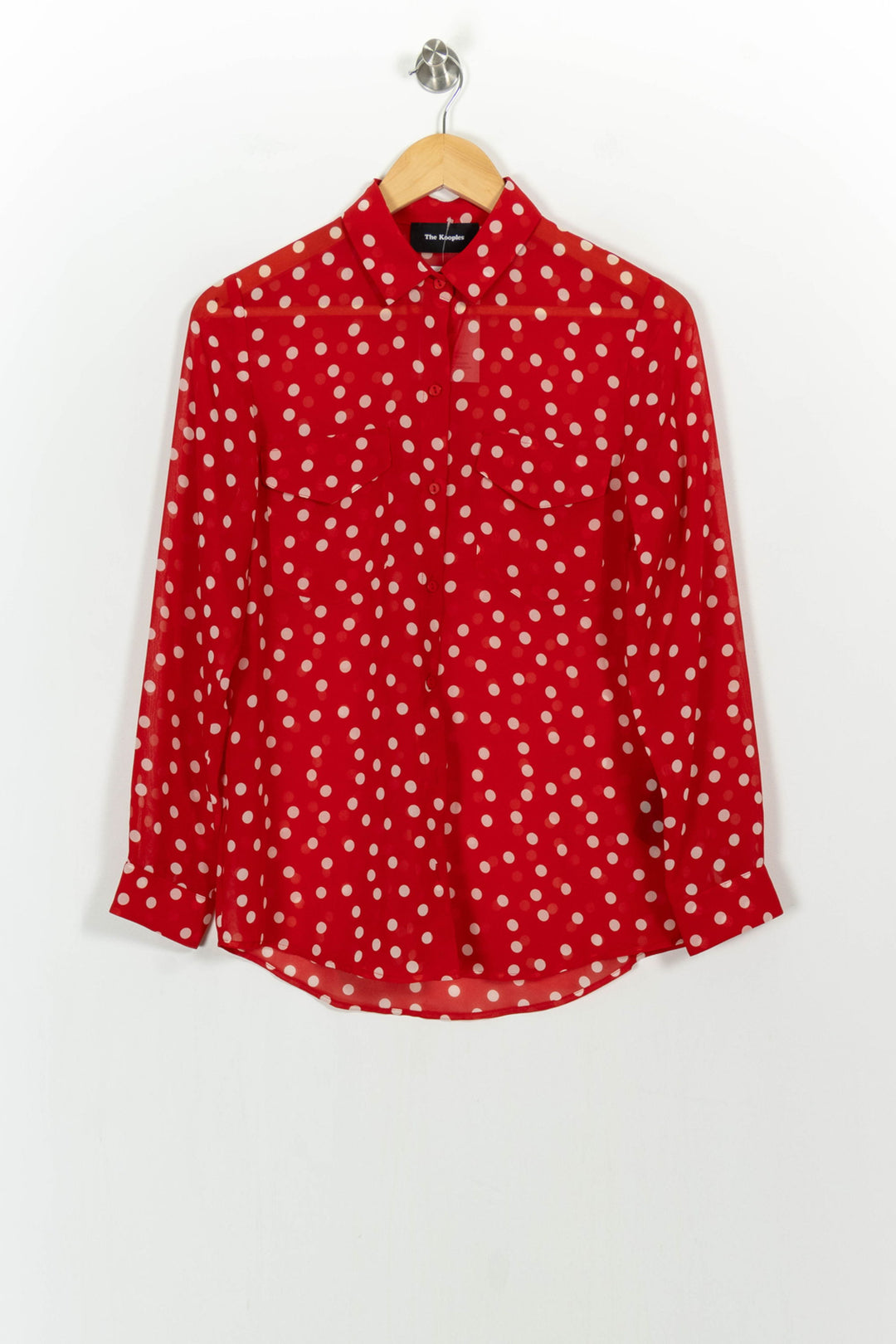 Chemise Rouge et Blanche - Taille XS/34 de la marque The Kooples | PARAD104717 - Vendu par Paradigme - Image 2