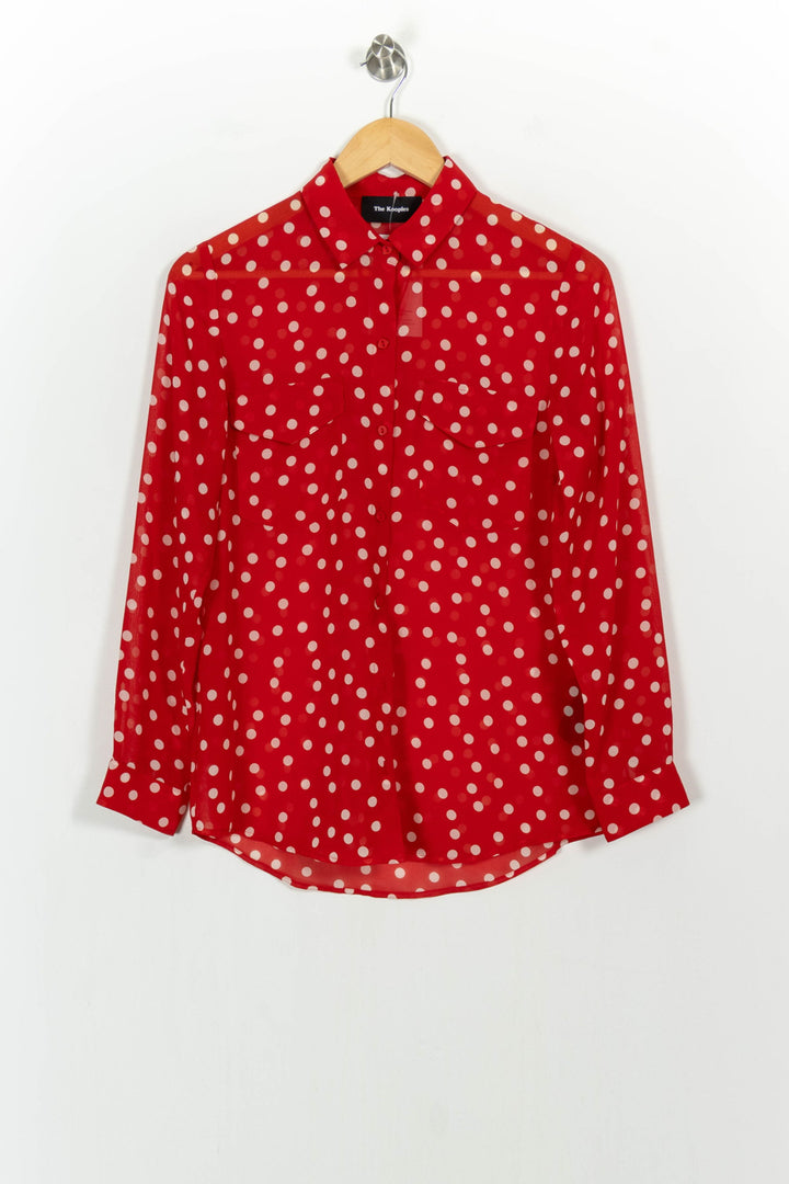Chemise Rouge et Blanche - Taille XS/34 de la marque The Kooples | PARAD104717 - Vendu par Paradigme - Image 2