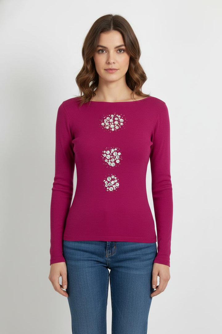 Pull Rose - Taille S/36 de la marque Maison 123 | PARAD104718 - Vendu par Paradigme - Image 1