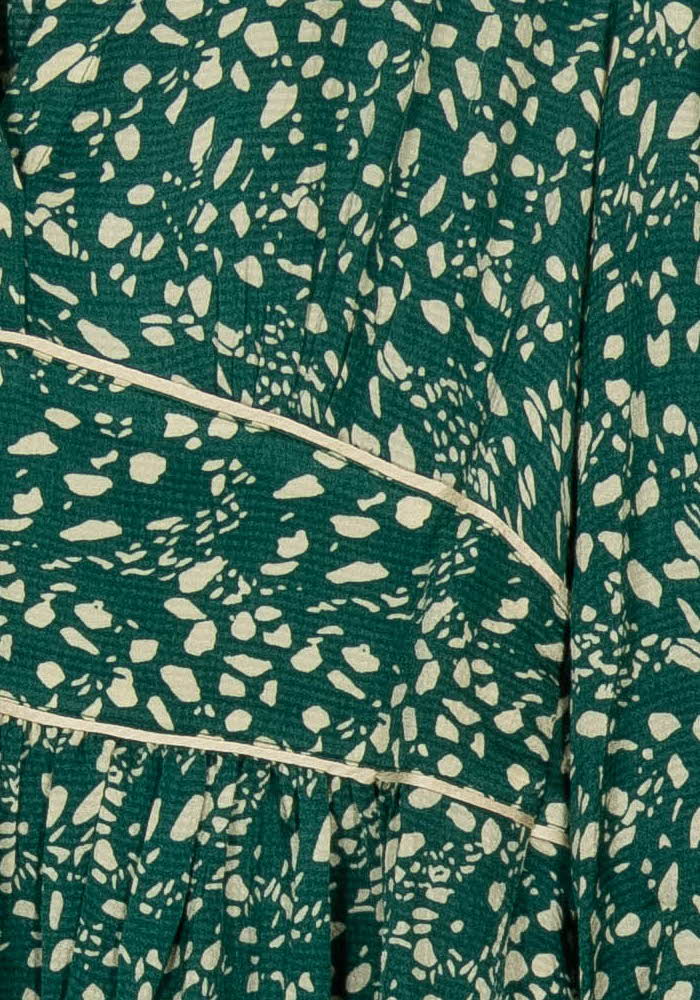 Robe Longue Verte et Blanche - Taille XS/34 de la marque ba&sh | PARAD104721 - Vendu par Paradigme - Image 3