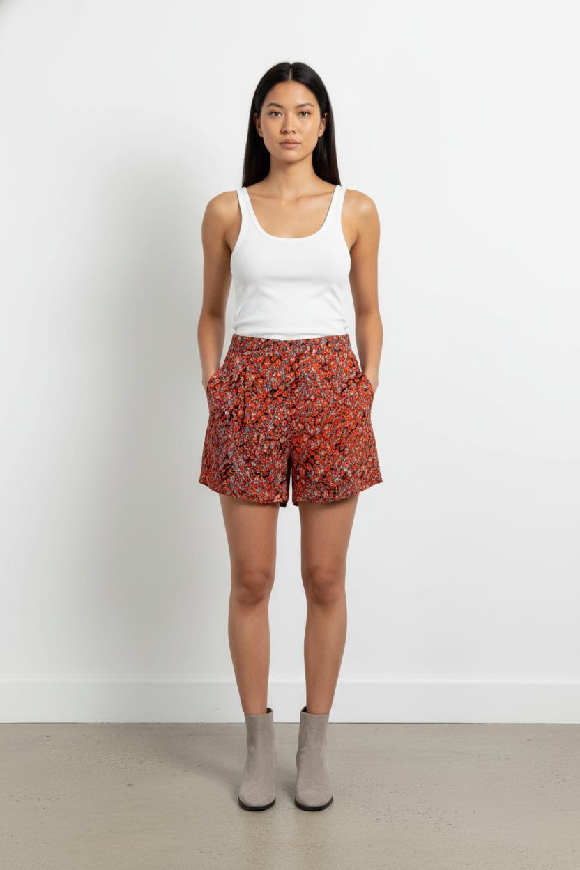 Short Imprimé Rouge et Noir - Taille XL/42 de la marque Maje | PARAD104728 - Vendu par Paradigme - Image 1