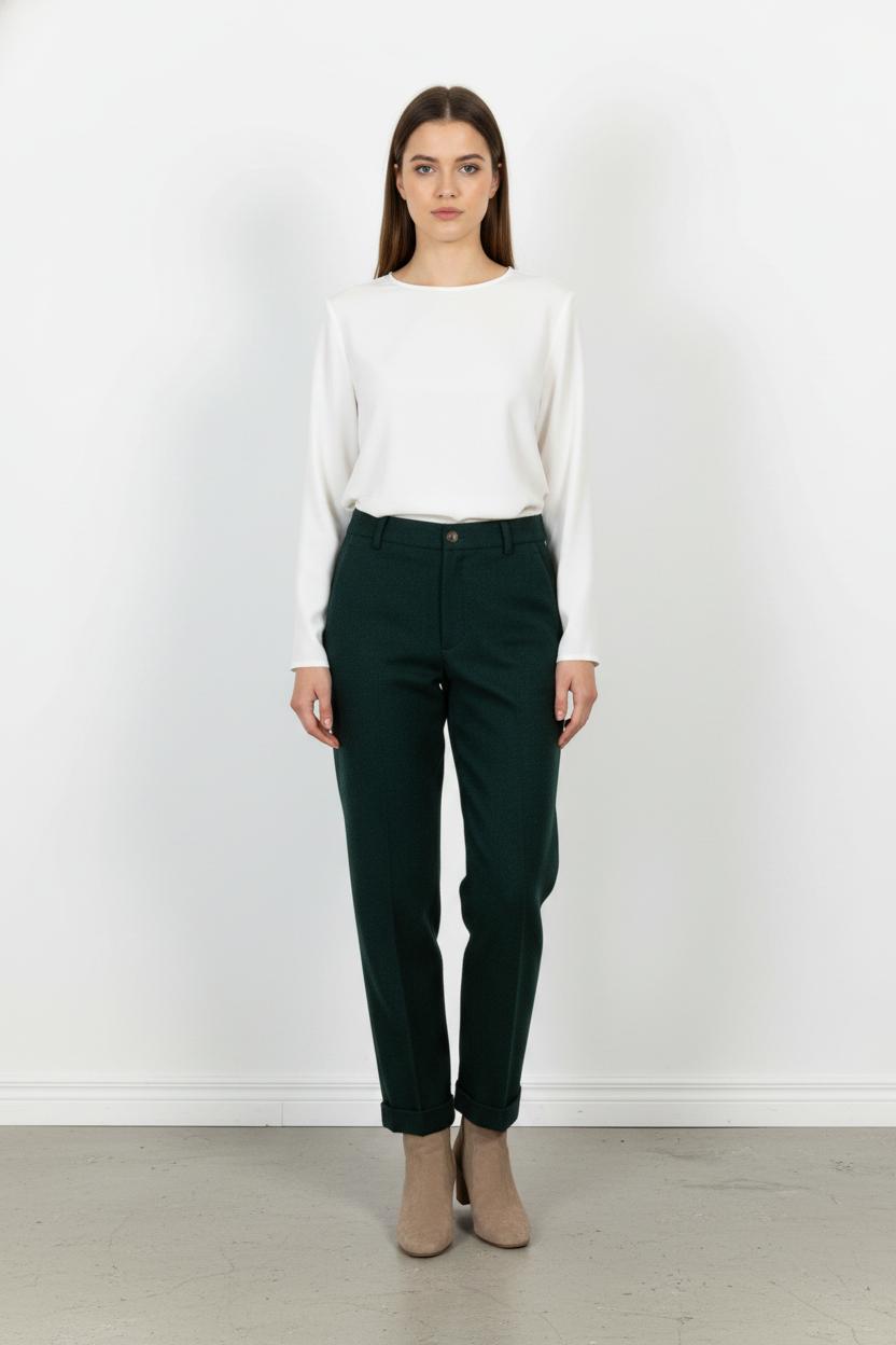 Pantalon Vert - Taille M/38 de la marque Léon & Harper | PARAD104735 - Vendu par Paradigme - Image 1