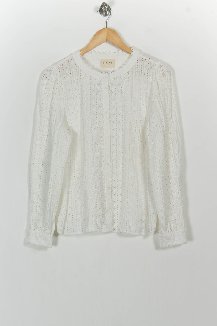 Blouse Blanche - Taille XL/42 de la marque Sézane | PARAD104746 - Vendu par Paradigme - Image 2