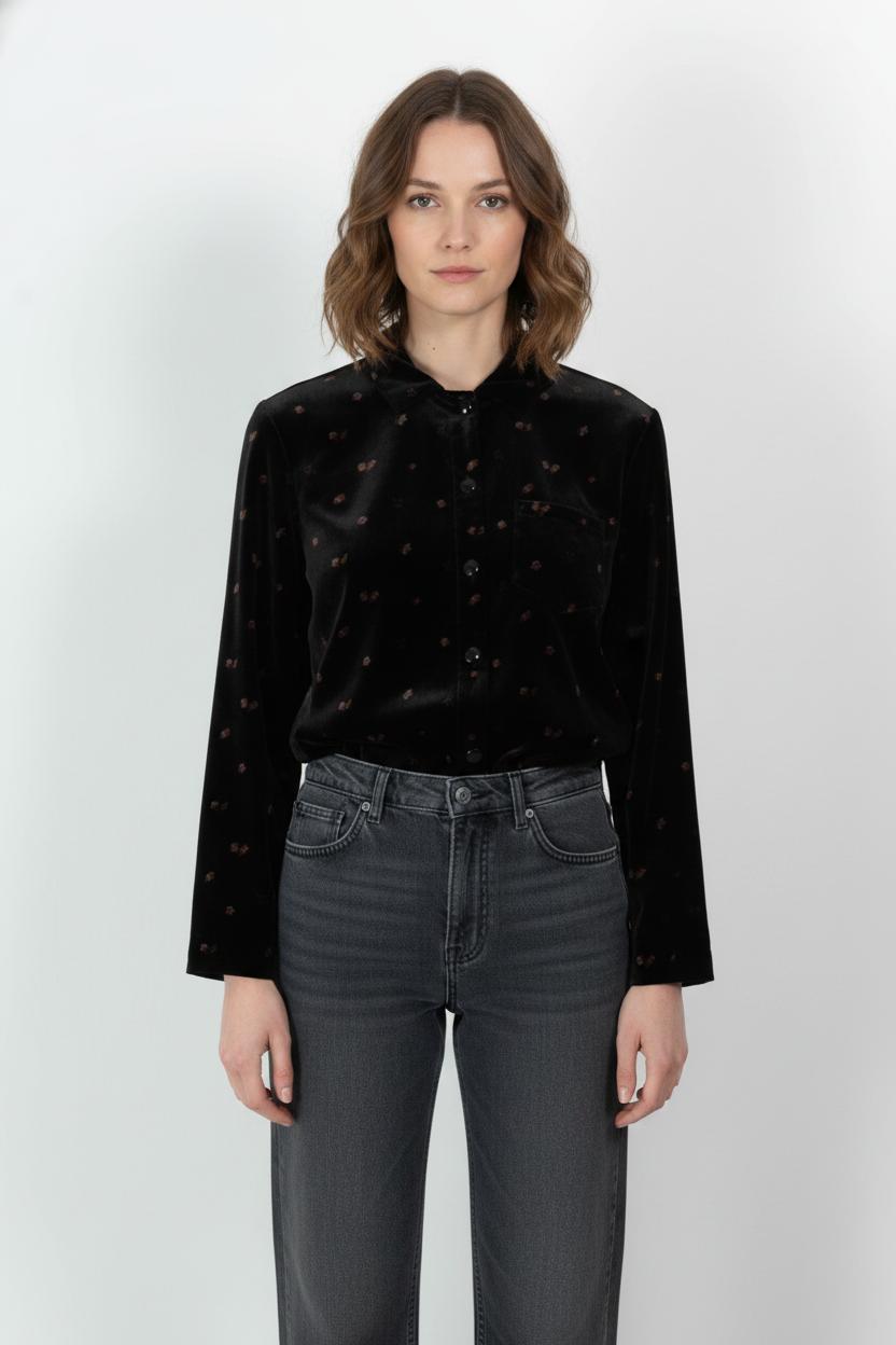 Chemise Noire - Taille L/40 de la marque Des petits hauts | PARAD104751 - Vendu par Paradigme - Image 1