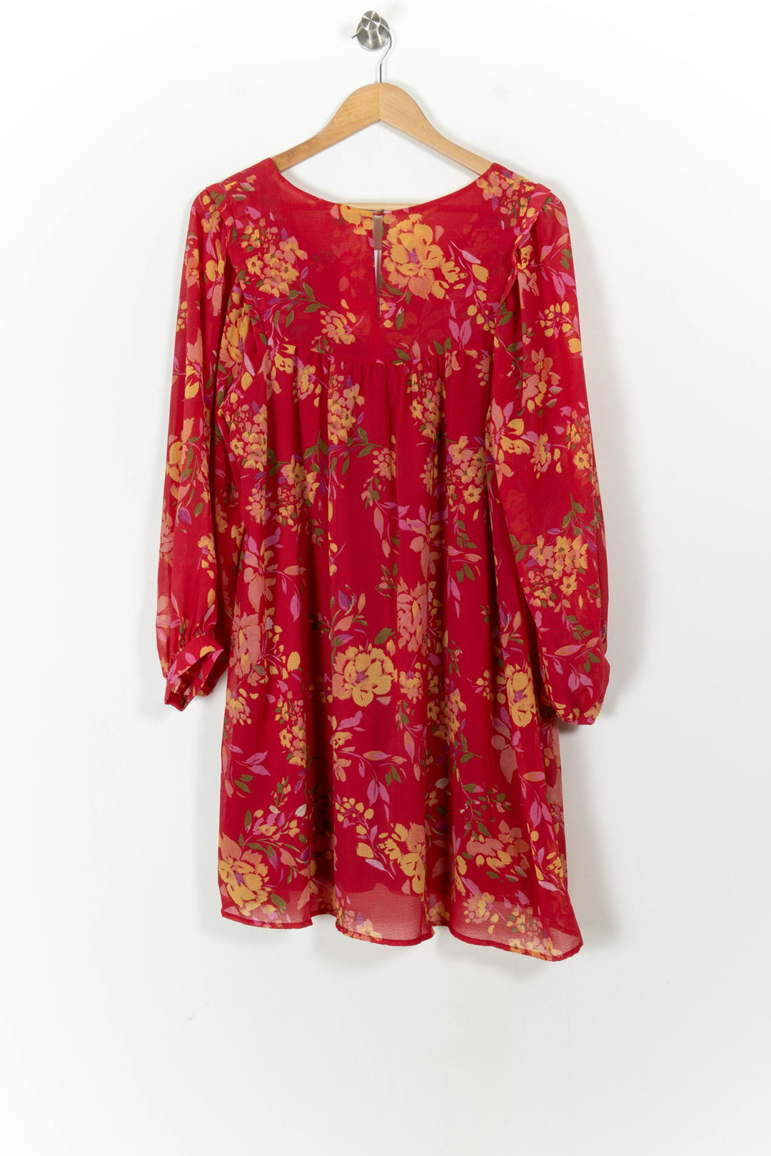 Robe Fleurie Rouge et Jaune - Taille XL/42 de la marque Grace & Mila | PARAD104759 - Vendu par Paradigme - Image 4
