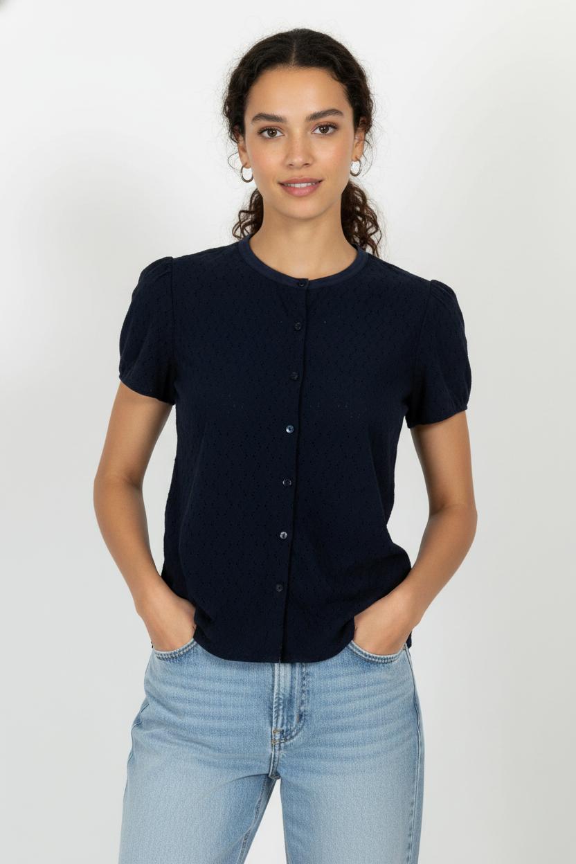 Blouse Bleue - Taille M/38 de la marque Majestic Filatures | PARAD104768 - Vendu par Paradigme - Image 1