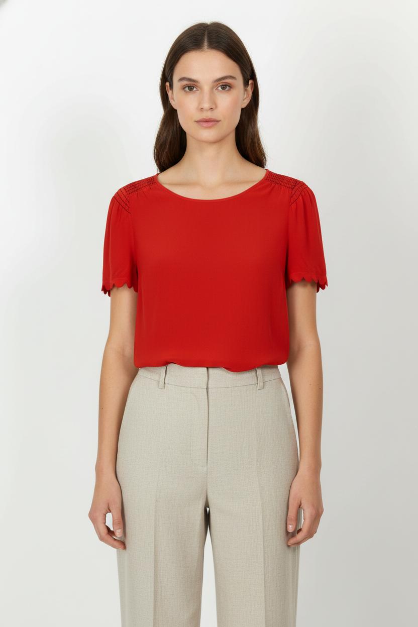Blouse Rouge - Taille M/38 de la marque Maje | PARAD104776 - Vendu par Paradigme - Image 1
