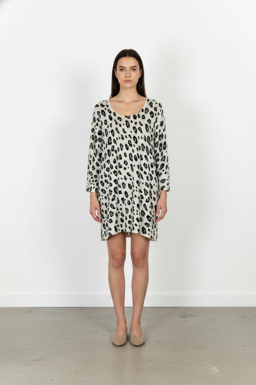 Robe Courte Grise et Noire - Taille XXL/44 de la marque Marina Rinaldi | PARAD104777 - Vendu par Paradigme - Image 1