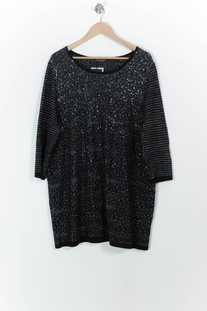 Robe Courte Grise - Taille XL/42 de la marque Marina Rinaldi | PARAD104781 - Vendu par Paradigme - Image 2