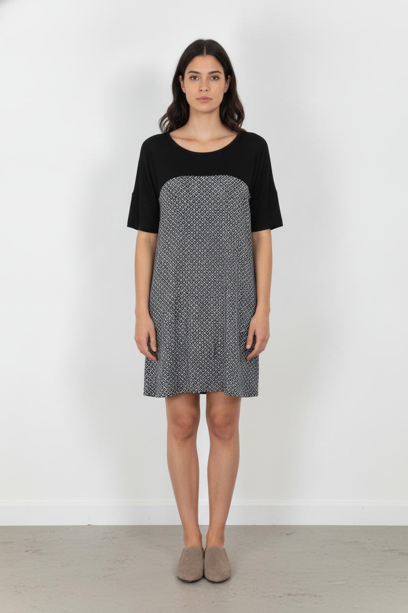 Robe Courte Noire et Grise - Taille XXXL/46 de la marque Marina Rinaldi | PARAD104784 - Vendu par Paradigme - Image 1