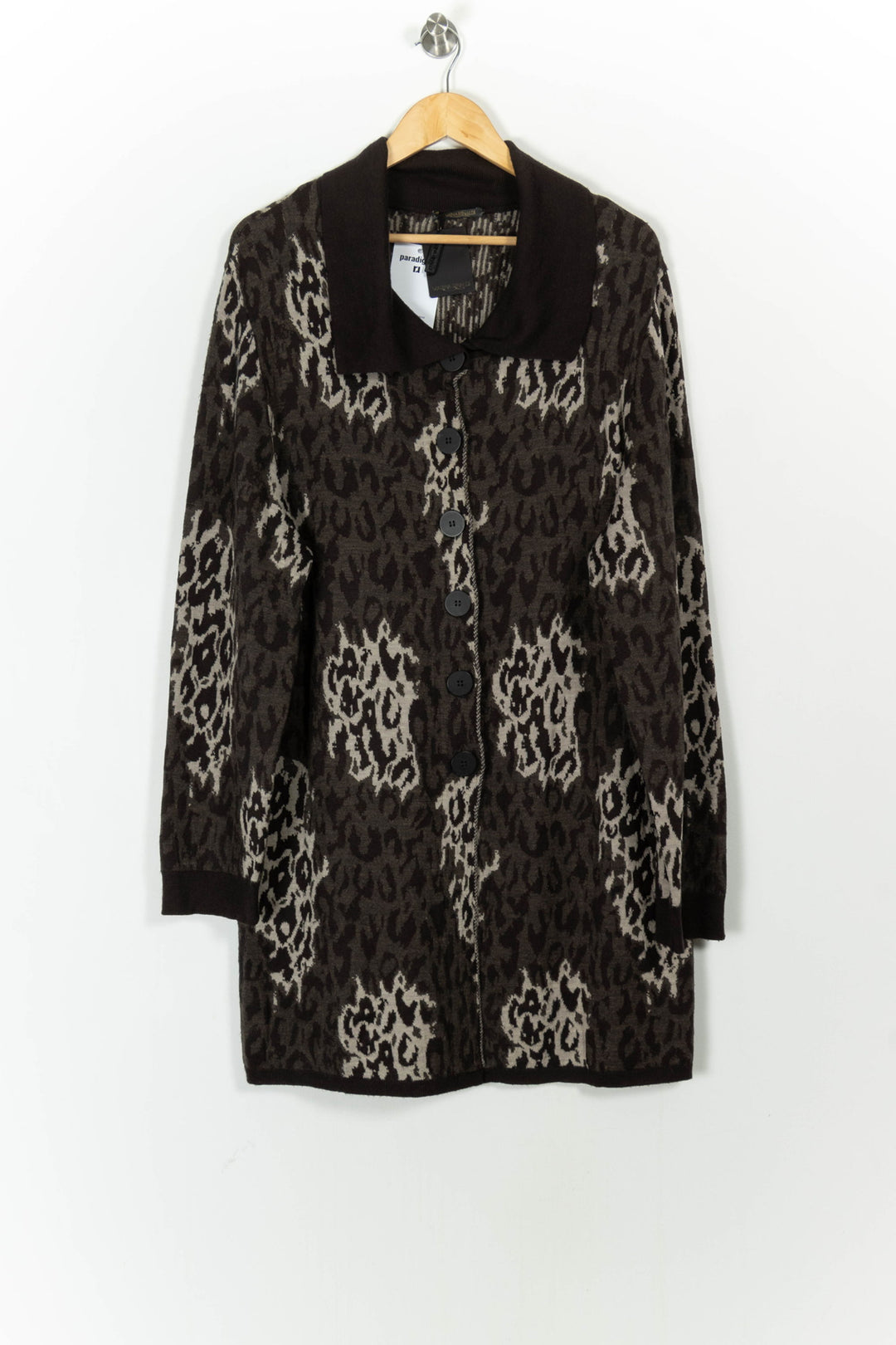 Cardigan Marron et Beige - Taille XL/42 de la marque Marina Rinaldi | PARAD104785 - Vendu par Paradigme - Image 2