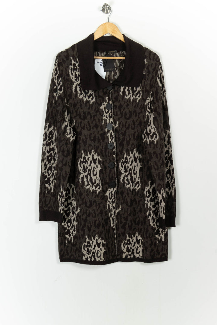 Cardigan Marron et Beige - Taille XL/42 de la marque Marina Rinaldi | PARAD104785 - Vendu par Paradigme - Image 2