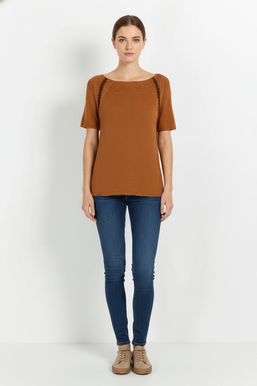 Pull Orange - Taille M/38 de la marque Marina Rinaldi | PARAD104787 - Vendu par Paradigme - Image 1