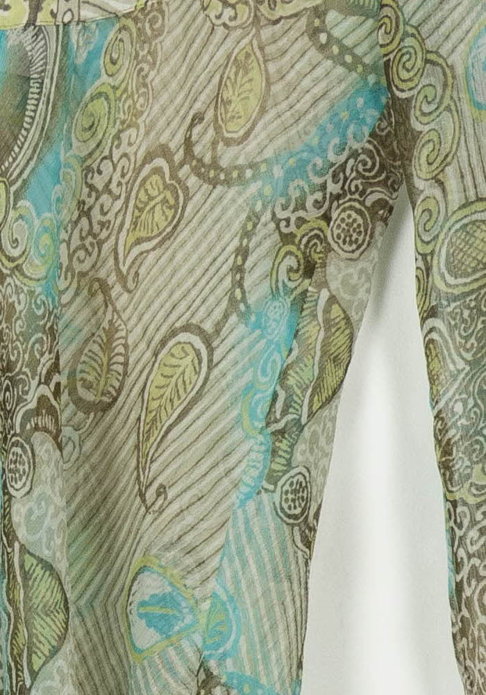 Blouse Verte et Bleue - Taille S/36 de la marque Caroll | PARAD104792 - Vendu par Paradigme - Image 3