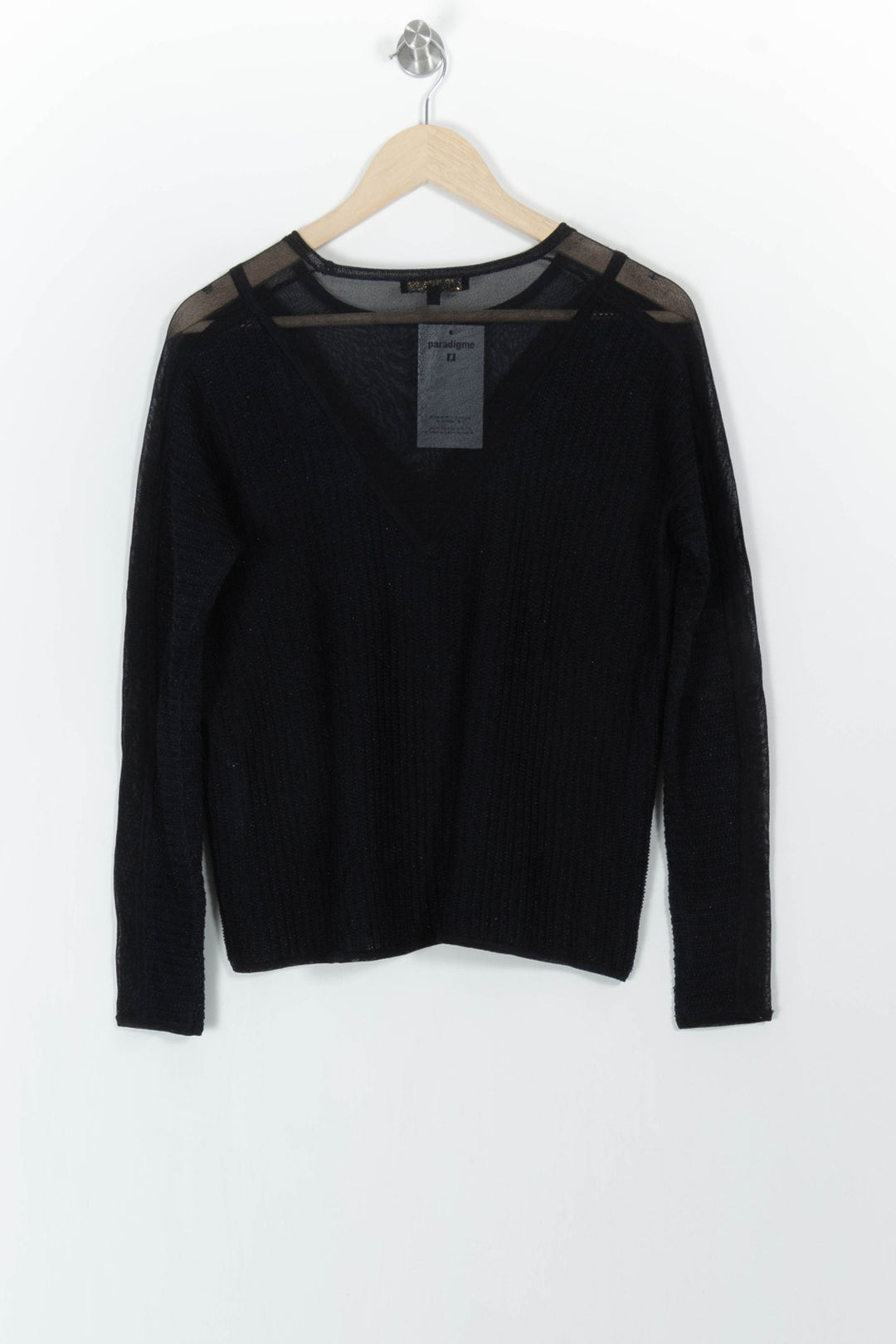 Pull Noir - Taille S/36 de la marque Maje | PARAD104794 - Vendu par Paradigme - Image 4