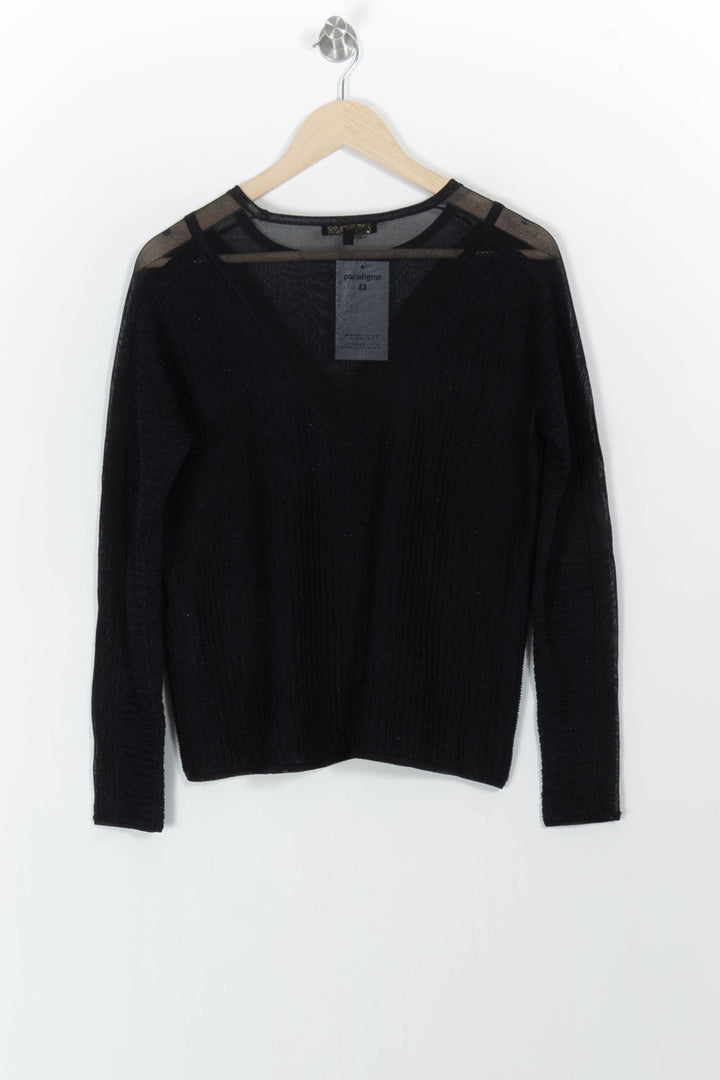 Pull Noir - Taille S/36 de la marque Maje | PARAD104794 - Vendu par Paradigme - Image 4