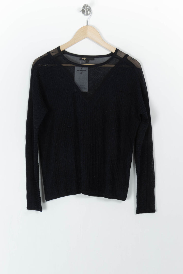Pull Noir - Taille S/36 de la marque Maje | PARAD104794 - Vendu par Paradigme - Image 2