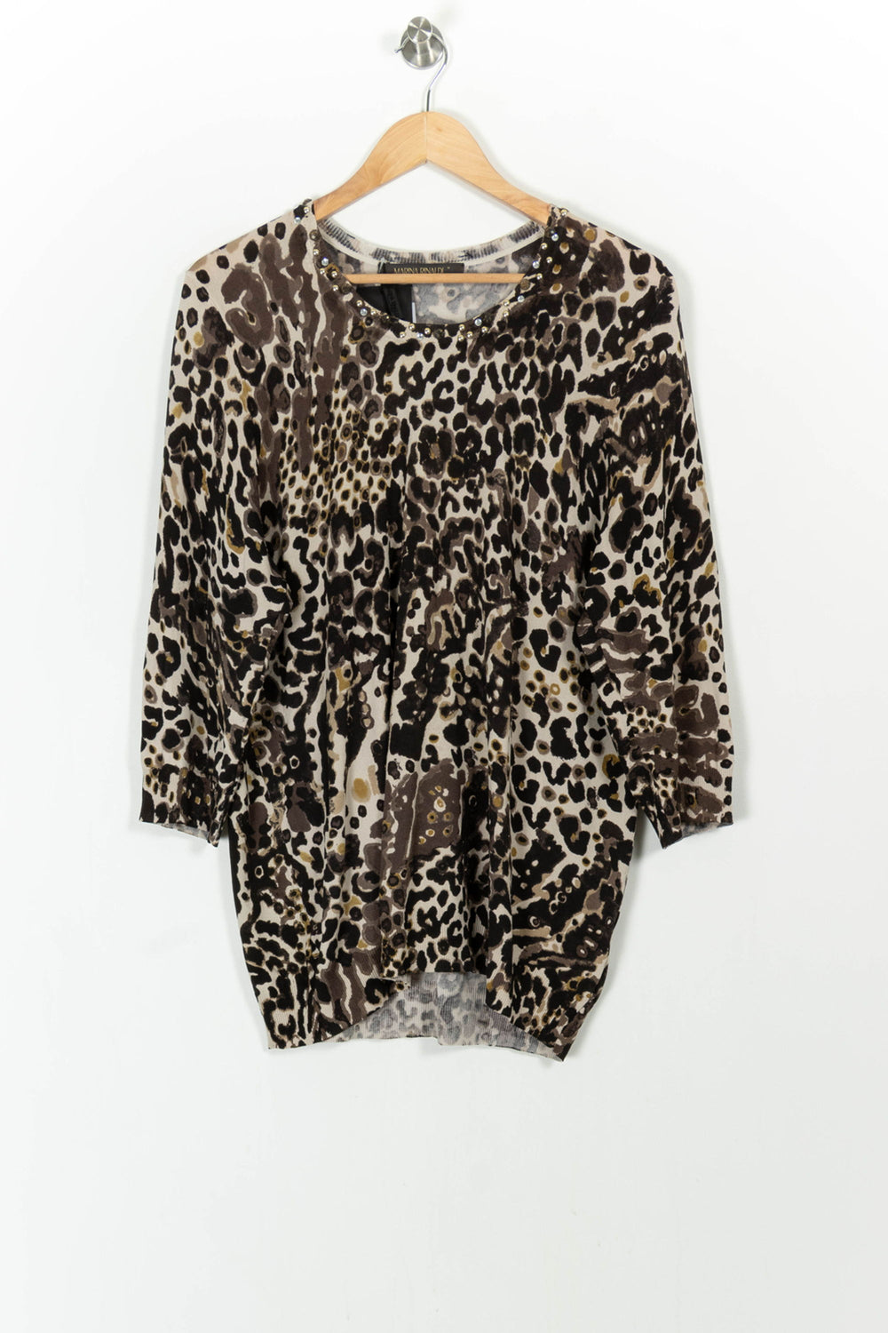 Tunique Marron et Beige - Taille XL/42 de la marque Marina Rinaldi | PARAD104797 - Vendu par Paradigme - Image 2